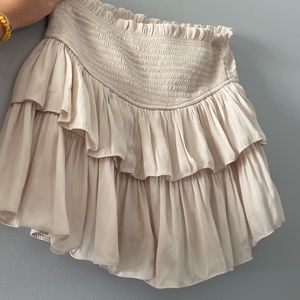 ruffle skirt. bought from julie’s boutique. color-off white/cream. size small
